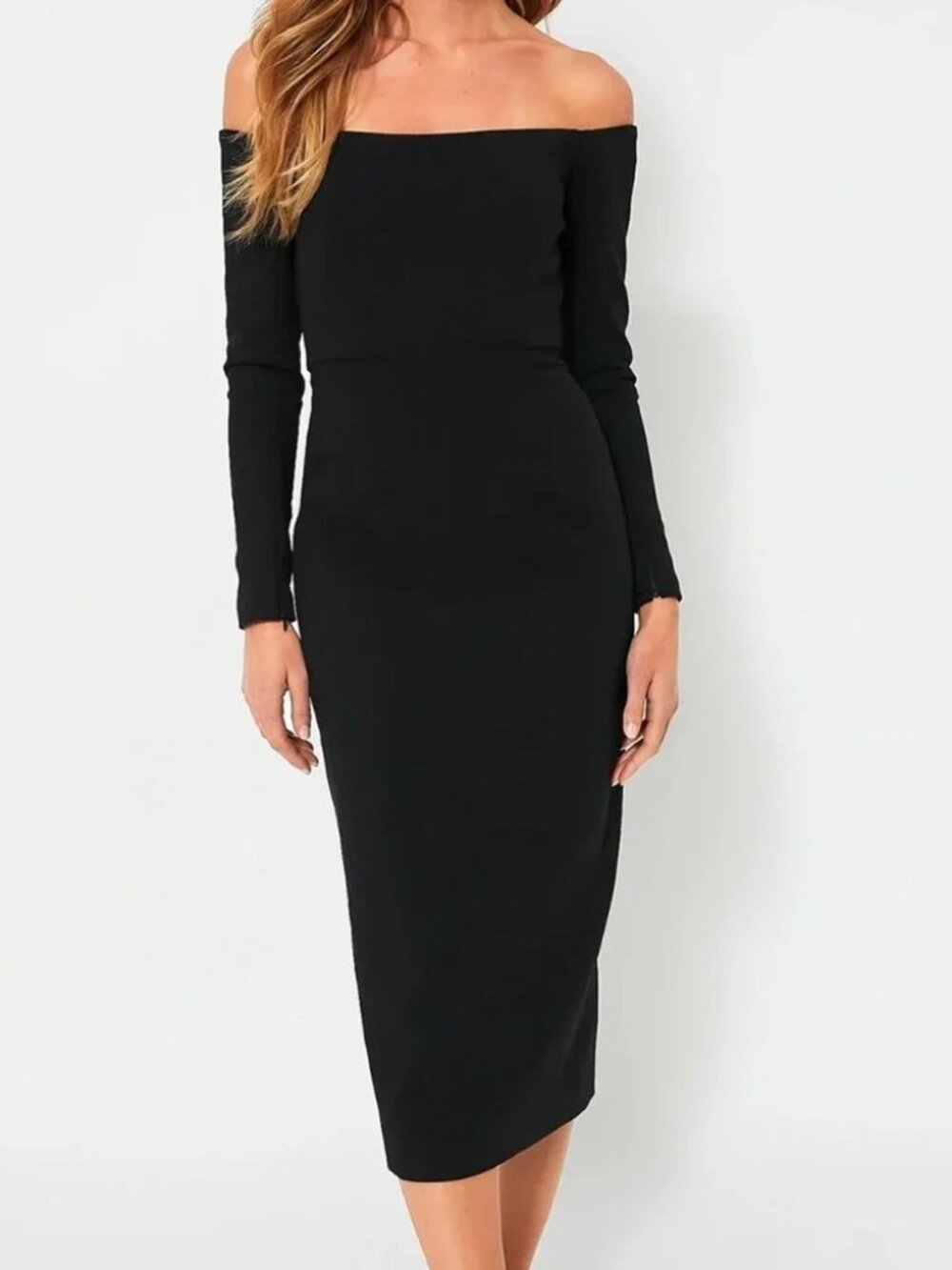 Black Off the Shoulder Alva Dress